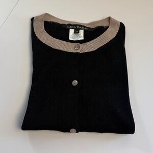 Lida Baday Black and Tan Cardigan
